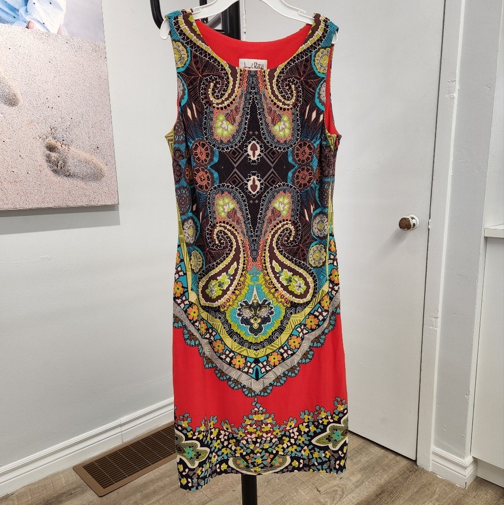 Joseph Ribkoff Patterned Dress 🍒 Sz 8